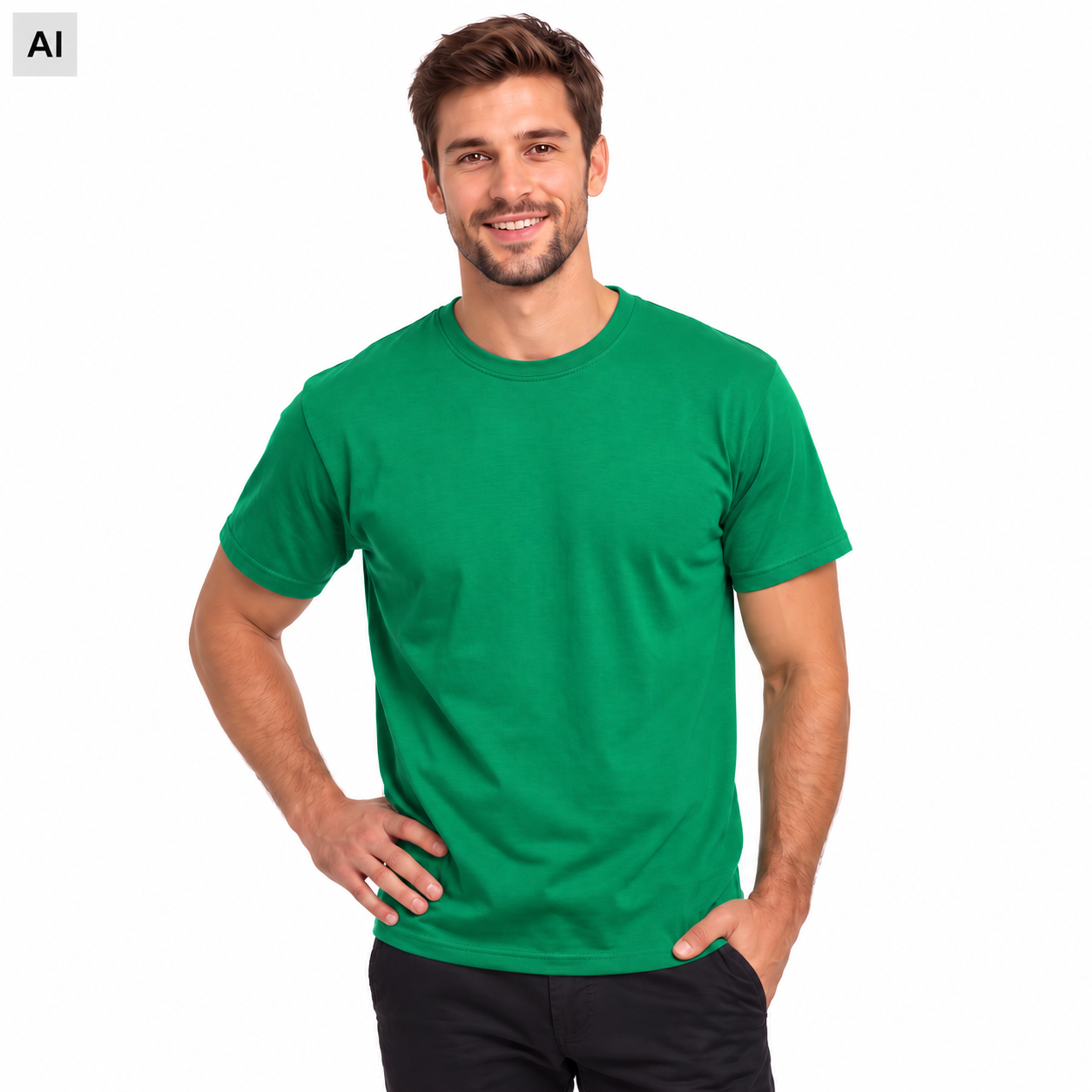 Koszulka T-shirt - kolor zielony